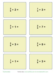 Division of fractions by whole numbers